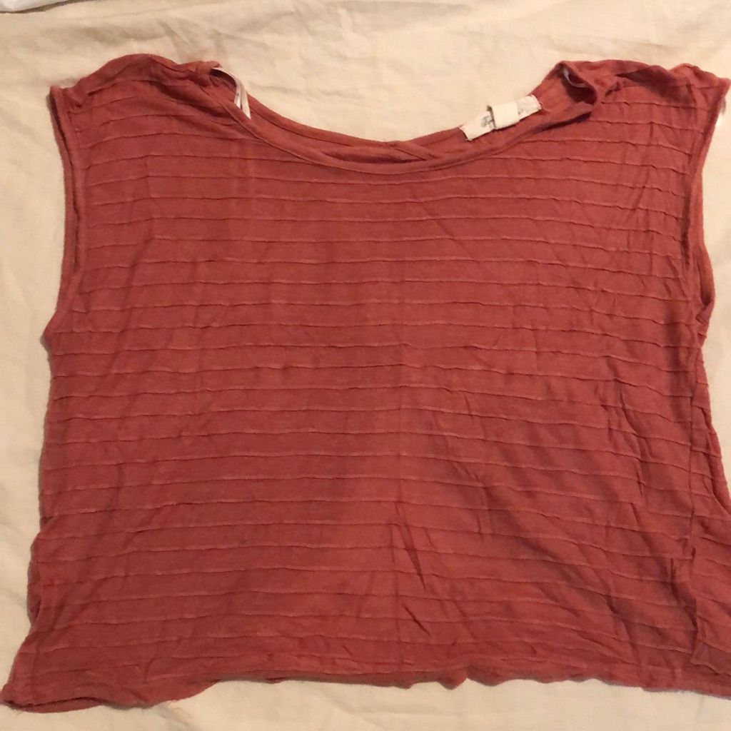 Rust Flowy Open Back Tee